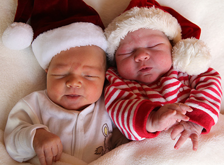 Bild Weihnachtsbabys im Strausberger Krankenhaus